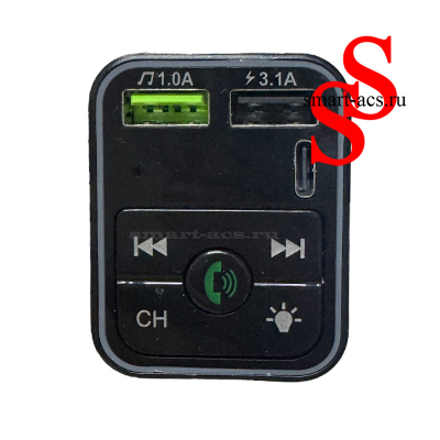 CAR F2 — Автомобильный FM-трансмиттер с Bluetooth, PD Type-C и быстрым зарядом