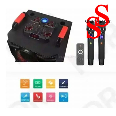  1. Портативная колонка NDR-1226 мощность 100W
 2. Акустическая система NDR-1226 с LED-подсветкой
 3. Колонка NDR-1226 с двумя 12-дюймовыми динамиками
 4. Караоке колонка NDR-1226 с беспроводным микрофоном
 5. Bluetooth колонка NDR-1226 для сцены и мероприятий
 6. Колонка NDR-1226 с аккумулятором 12 Ач
 7. Портативная колонка NDR-1226 чёрного цвета