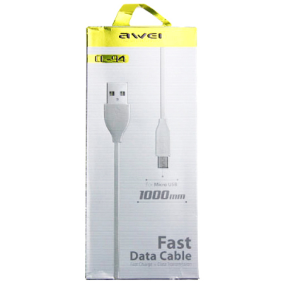 Awei CL-94 Micro-USB- USB кабель, 1.0 м, белый